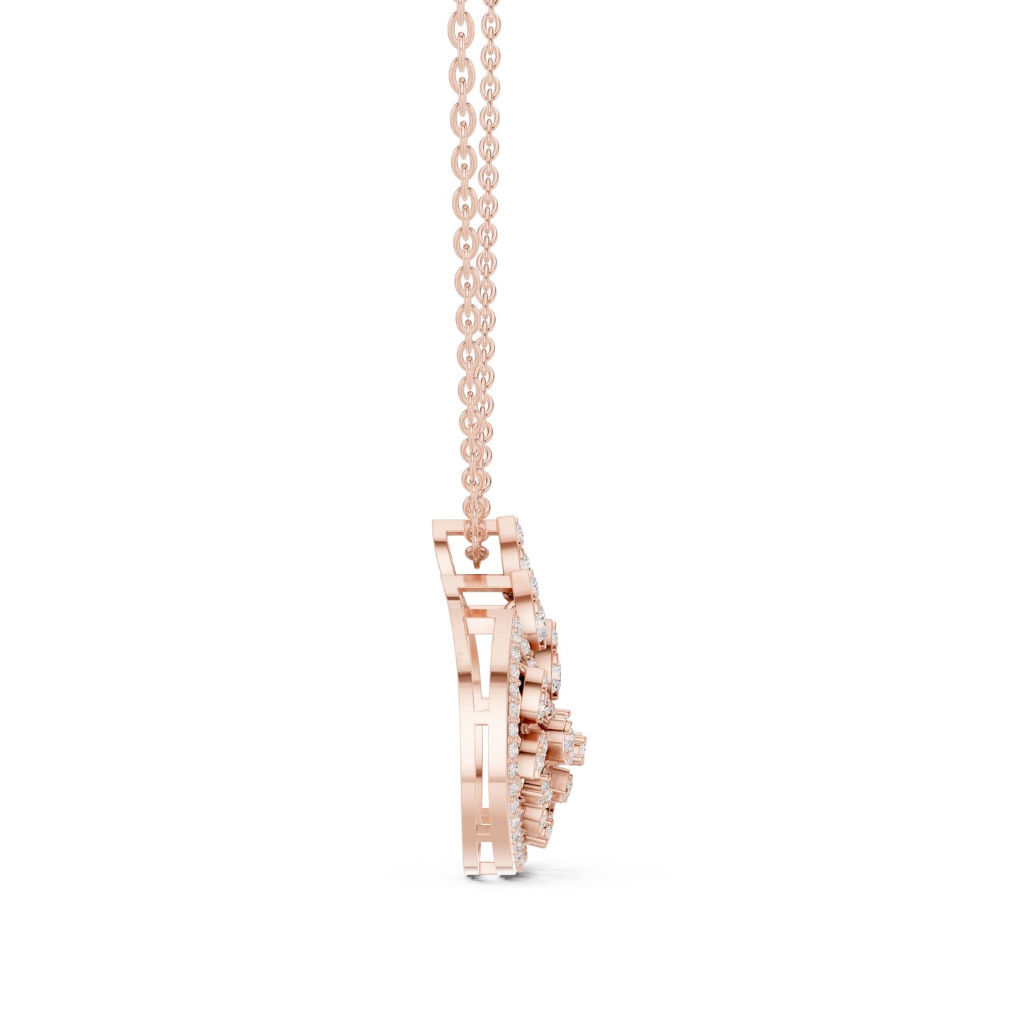 Round Lab Grown Diamond Halo Pendant