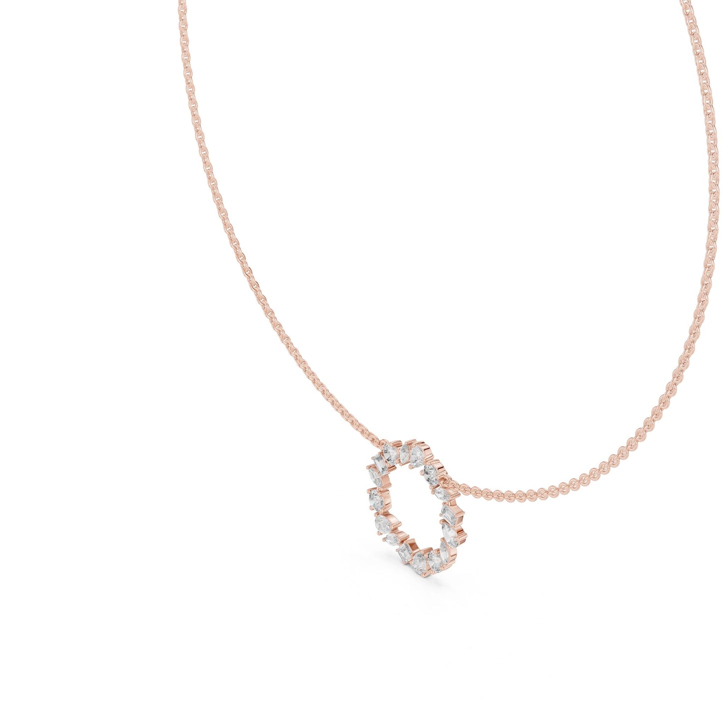 Round Lab Grown Diamond Halo Pendant