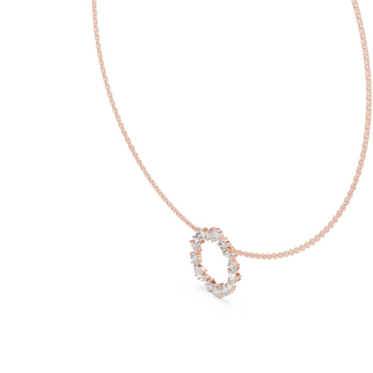 Round Lab Grown Diamond Halo Pendant