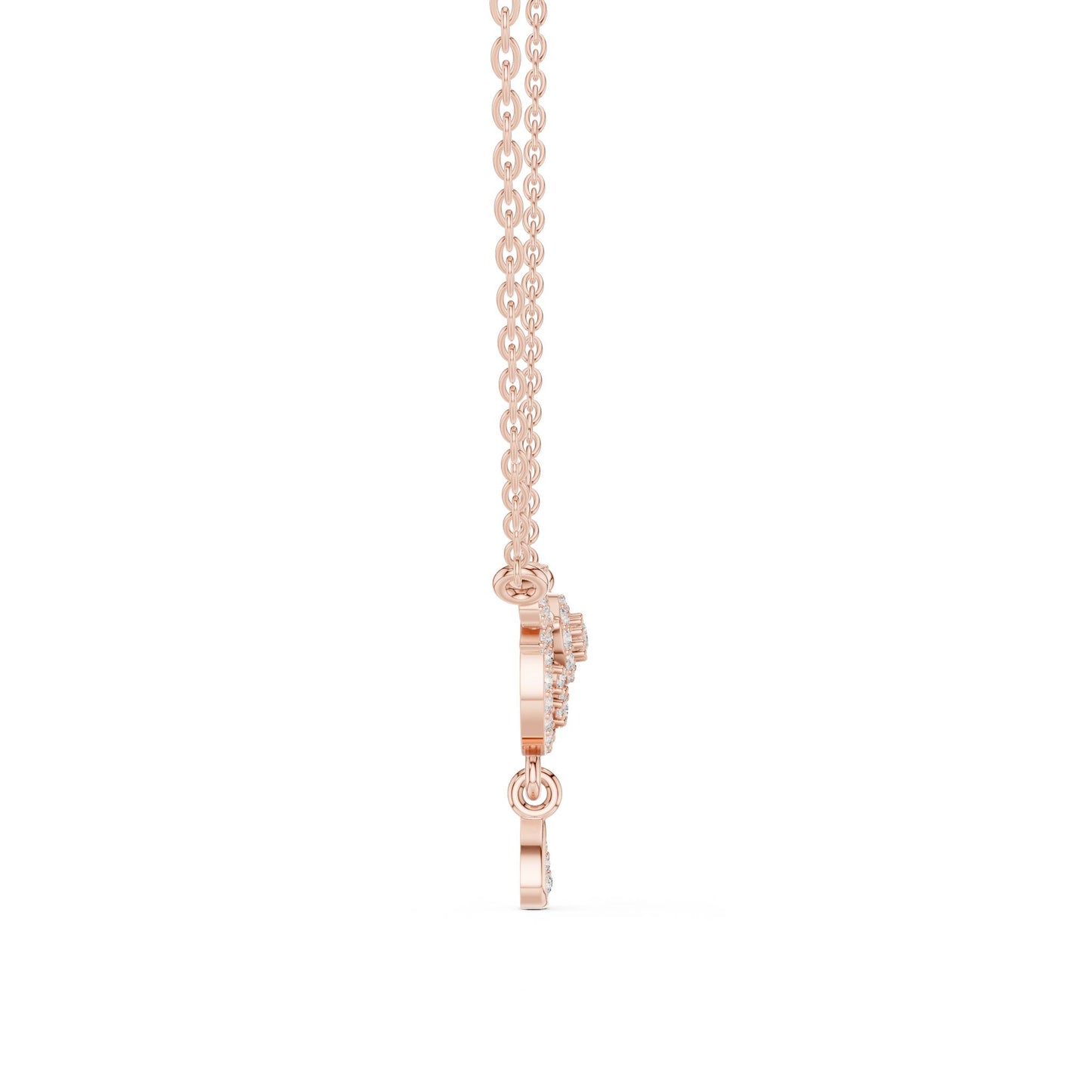 Round Lab Grown Diamond Halo Pendant