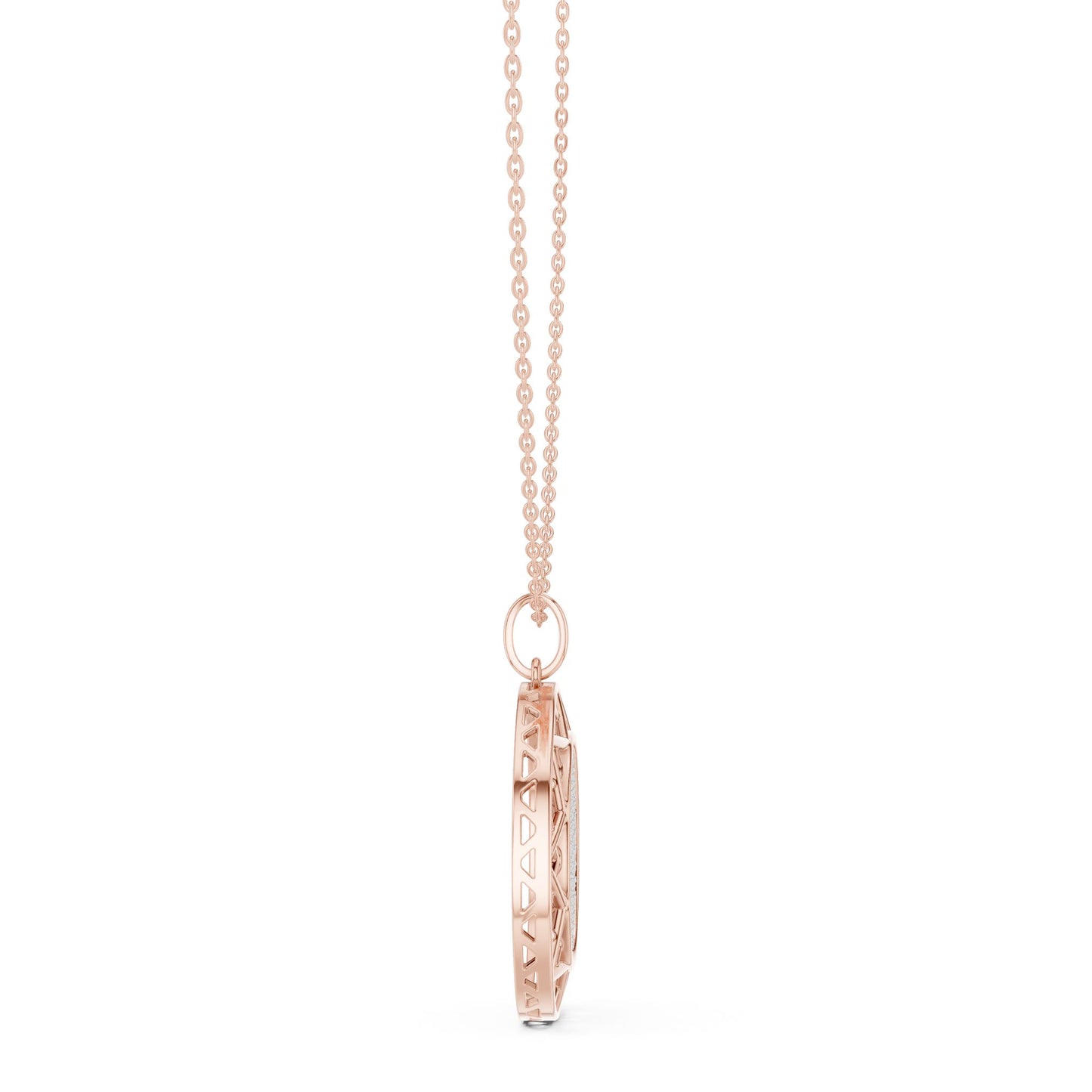 Round Lab Grown Diamond Halo Pendant