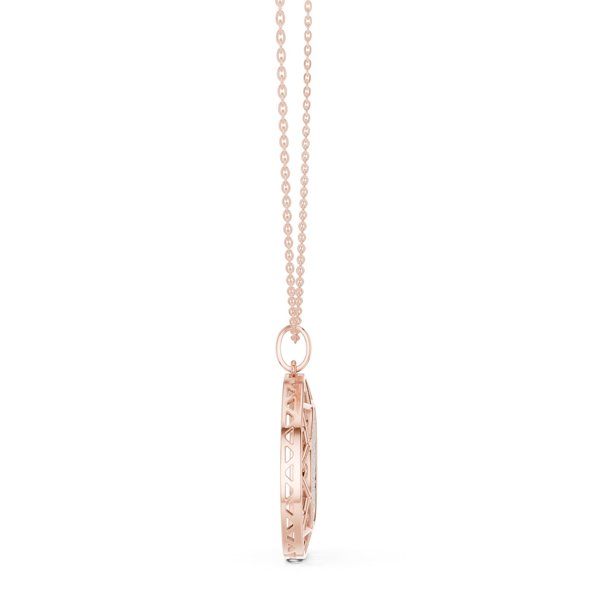 Round Lab Grown Diamond Halo Pendant