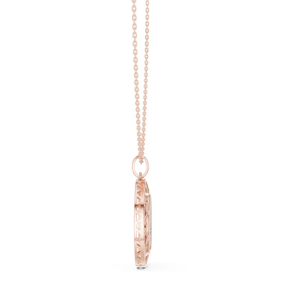 Round Lab Grown Diamond Halo Pendant