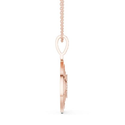 Round Lab Grown Diamond Halo Pendant