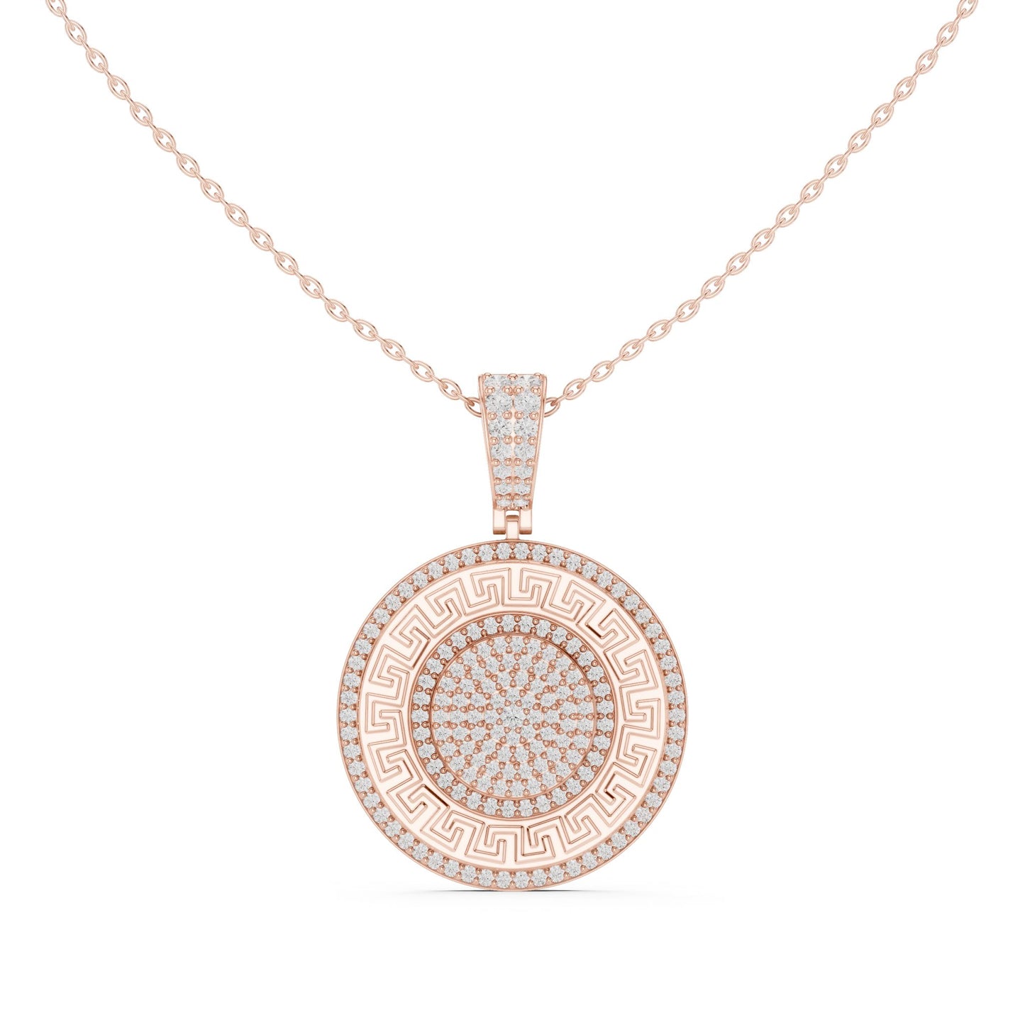 Round Lab Grown Diamond Halo Pendant