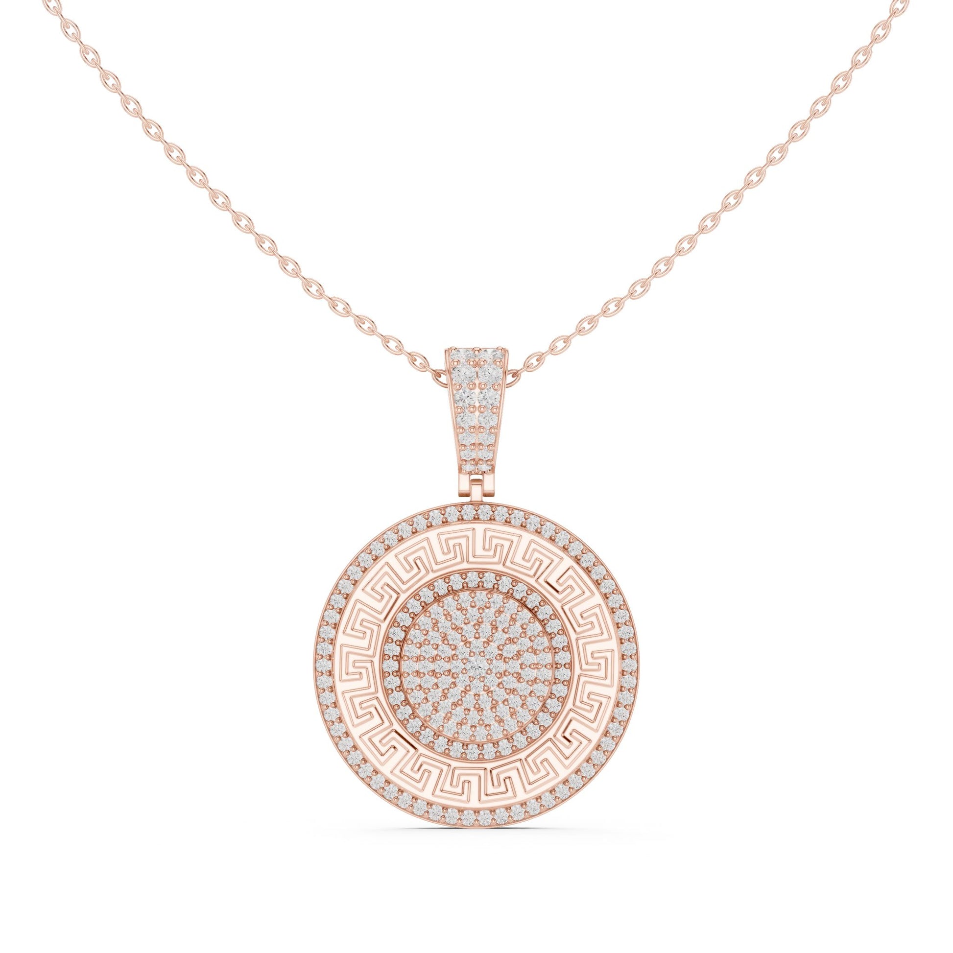 Round Lab Grown Diamond Halo Pendant