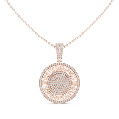 Round Lab Grown Diamond Halo Pendant