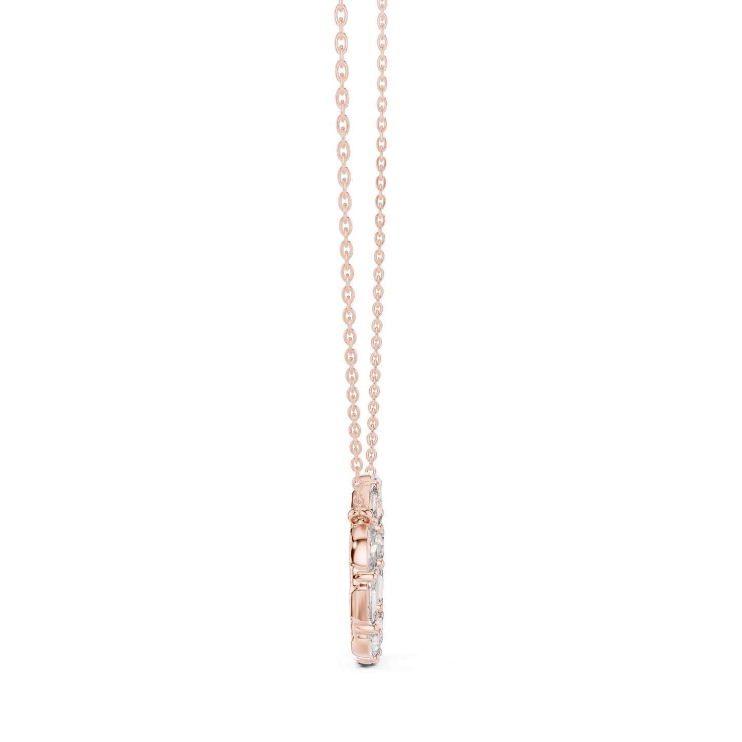 Round Lab Grown Diamond Halo Pendant