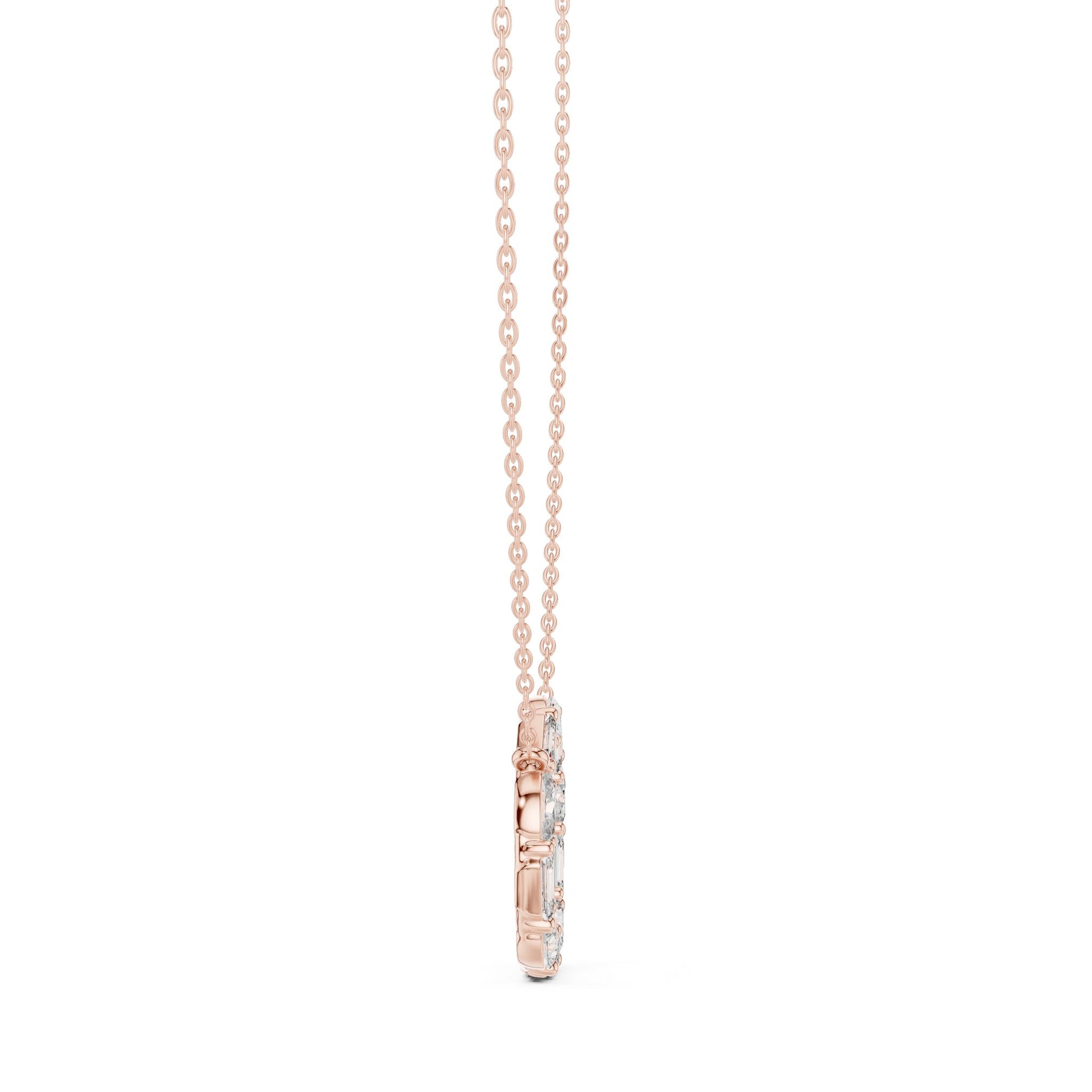 Round Lab Grown Diamond Halo Pendant