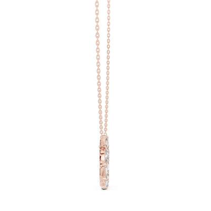 Round Lab Grown Diamond Halo Pendant