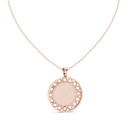 Round Lab Grown Diamond Halo Pendant