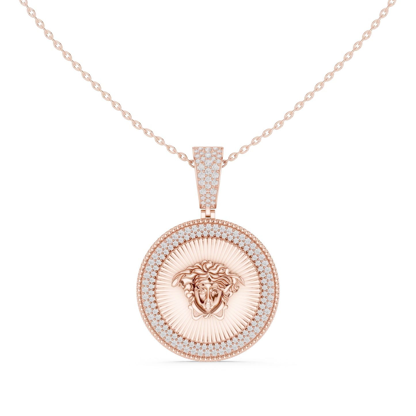 Round Lab Grown Diamond Halo Pendant