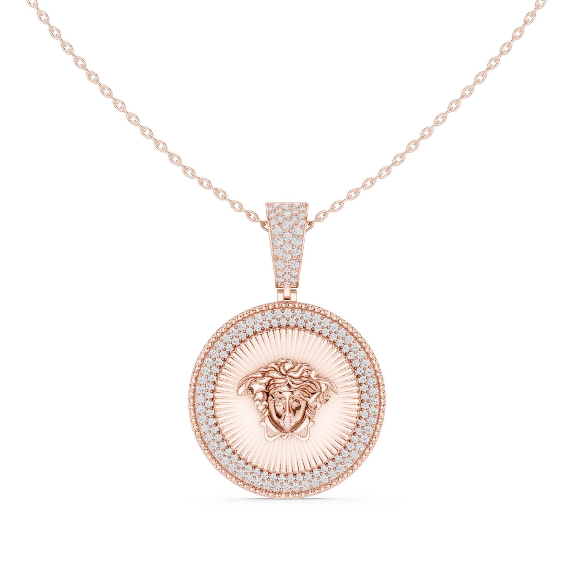 Round Lab Grown Diamond Halo Pendant