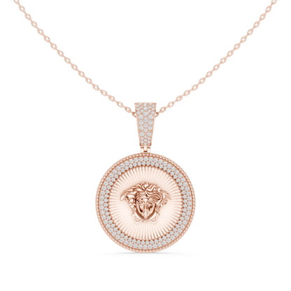 Round Lab Grown Diamond Halo Pendant