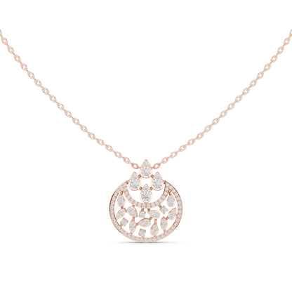 Round Lab Grown Diamond Halo Pendant