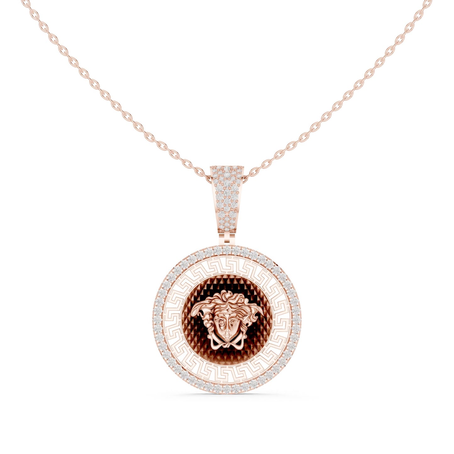 Round Lab Grown Diamond Halo Pendant