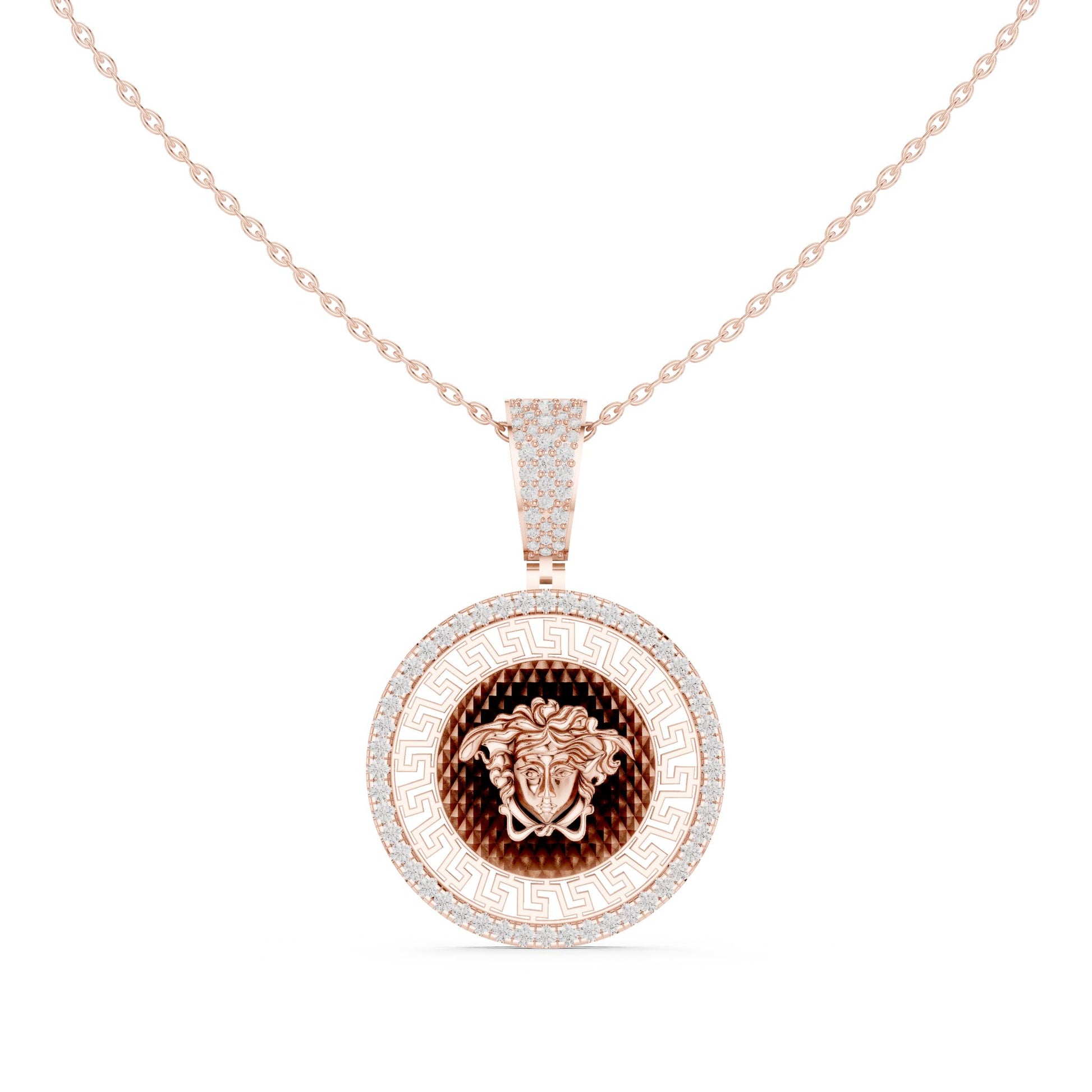 Round Lab Grown Diamond Halo Pendant