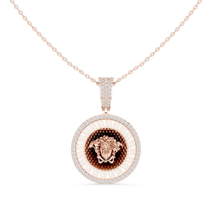 Round Lab Grown Diamond Halo Pendant