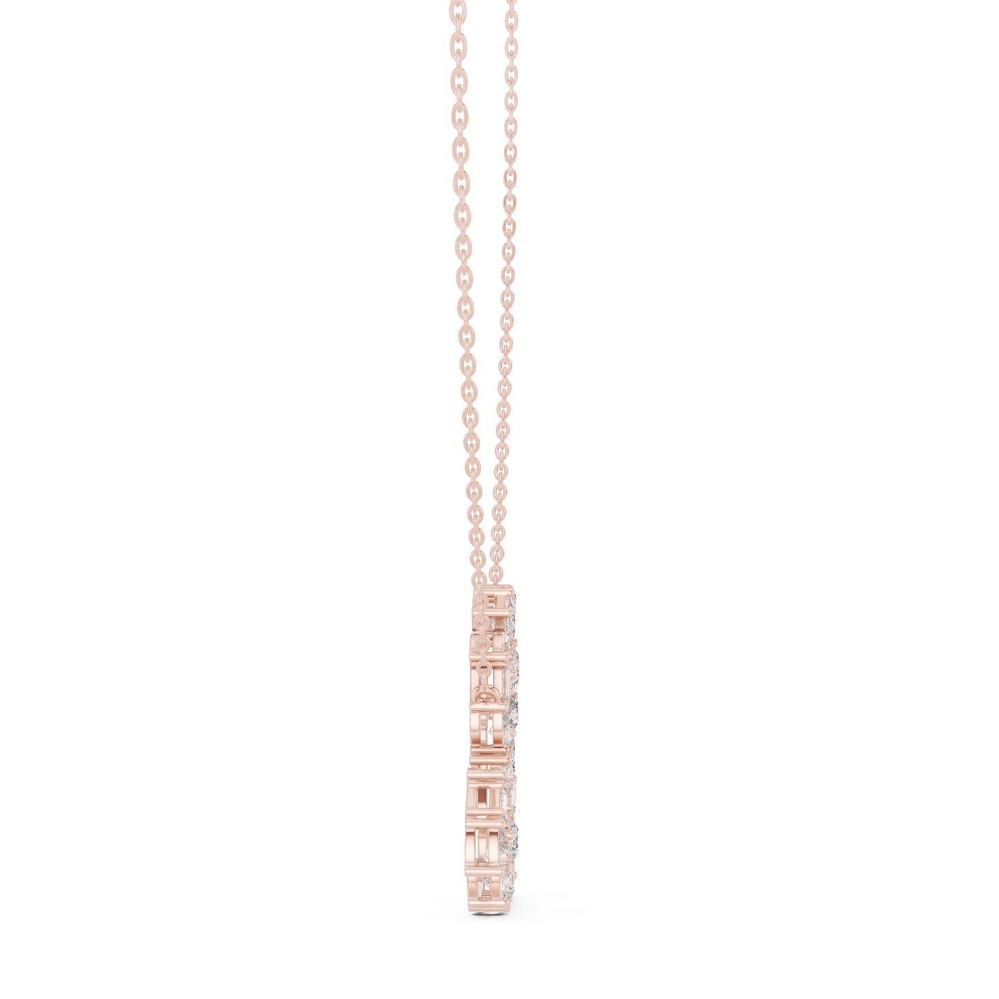 Round Lab Grown Diamond Halo Pendant