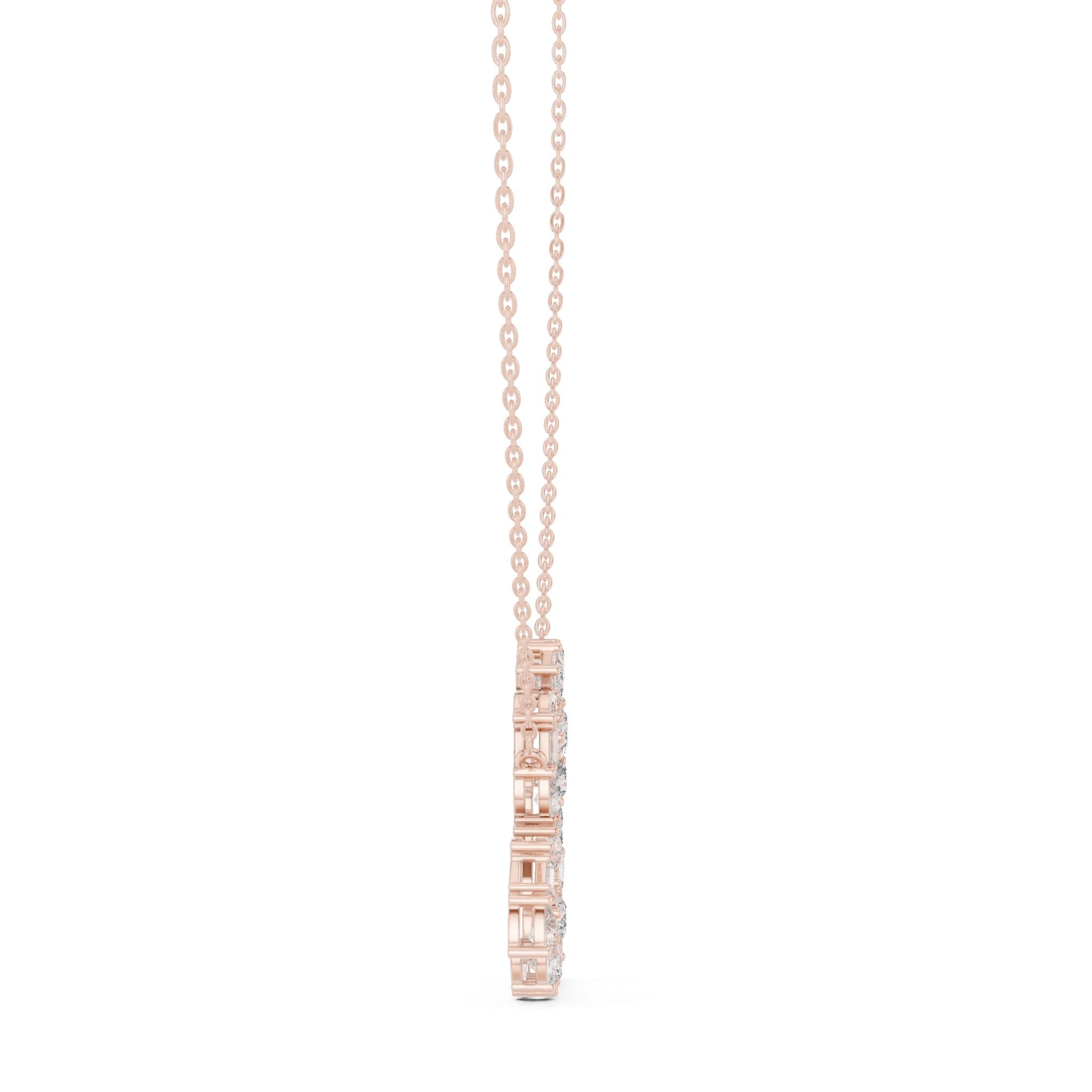 Round Lab Grown Diamond Halo Pendant