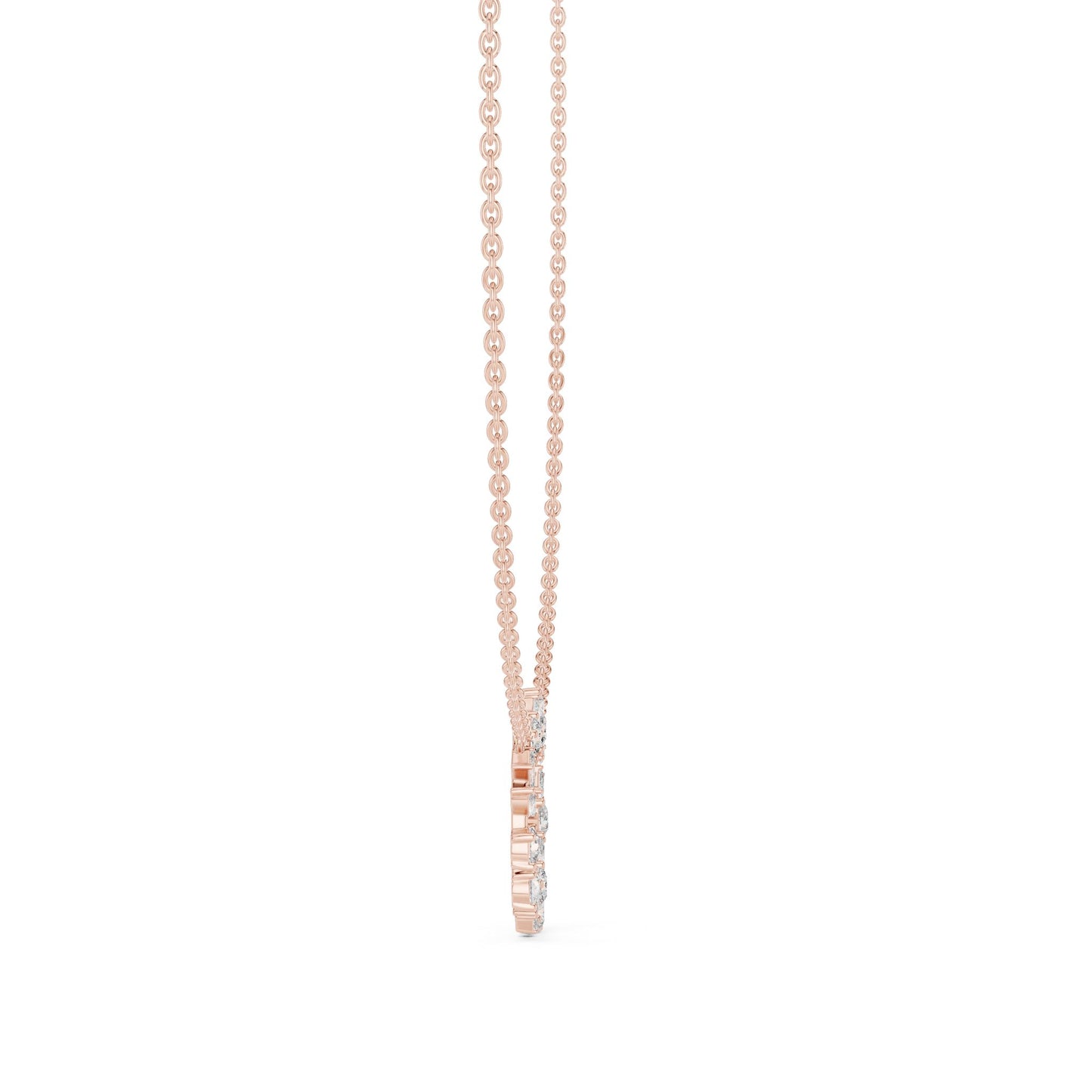 Round Lab Grown Diamond Halo Pendant