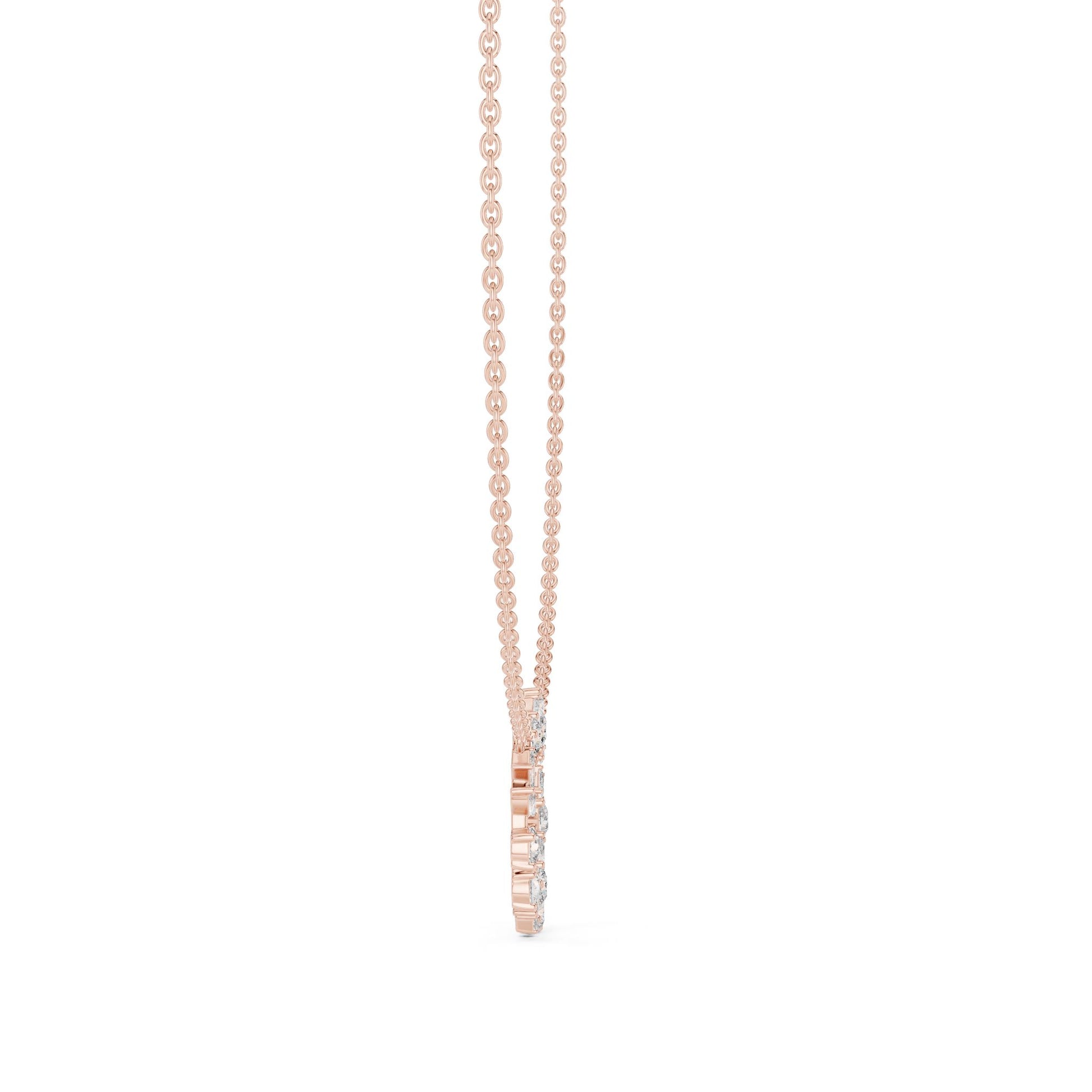 Round Lab Grown Diamond Halo Pendant