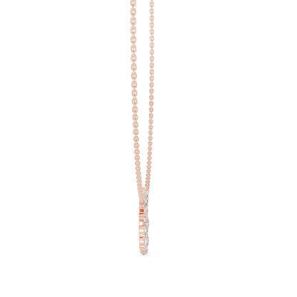 Round Lab Grown Diamond Halo Pendant