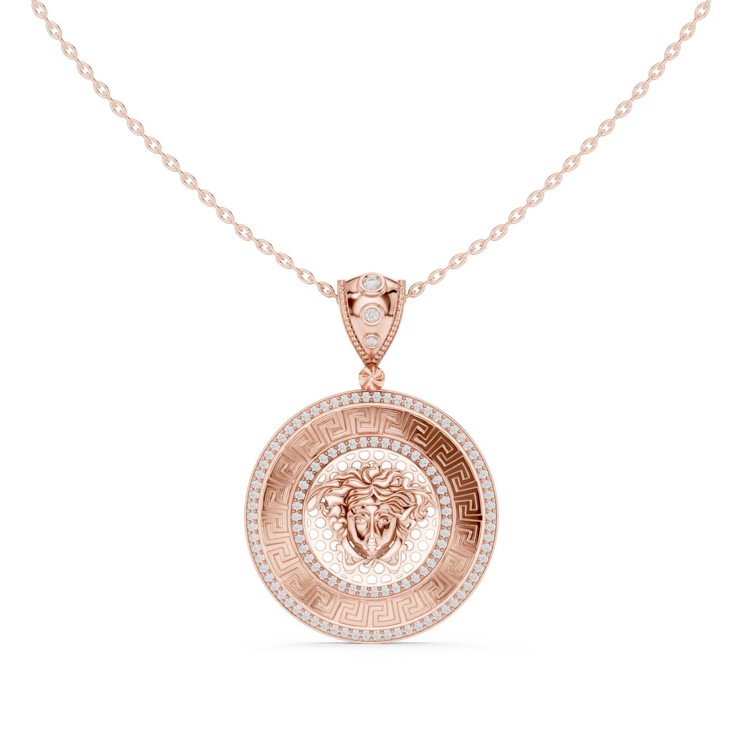 Round Lab Grown Diamond Halo Pendant