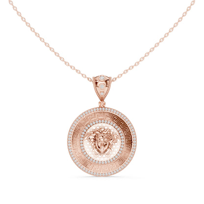 Round Lab Grown Diamond Halo Pendant