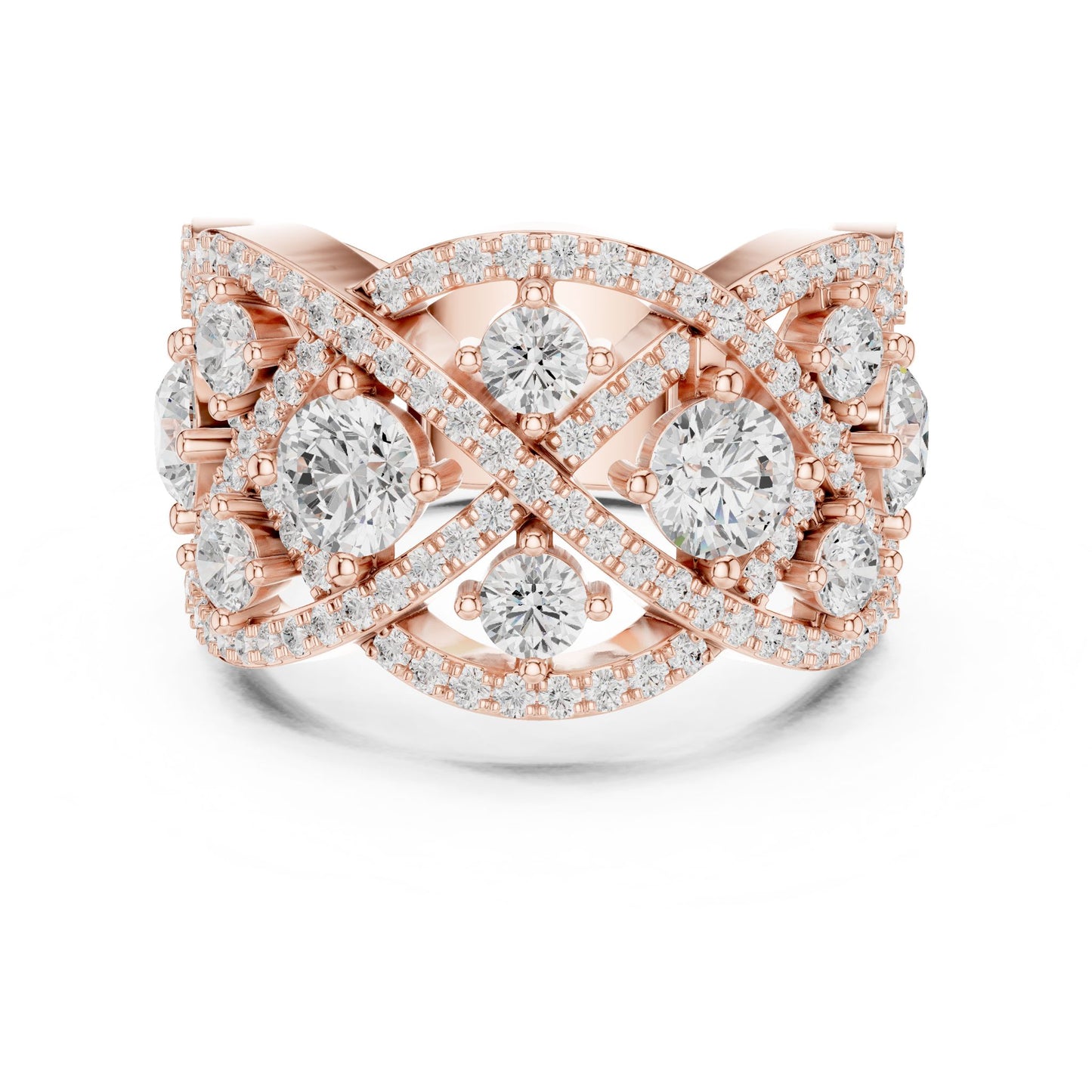 Round Lab Grown Diamond Halo Engagement Ring