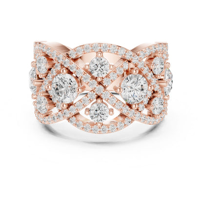 Round Lab Grown Diamond Halo Engagement Ring