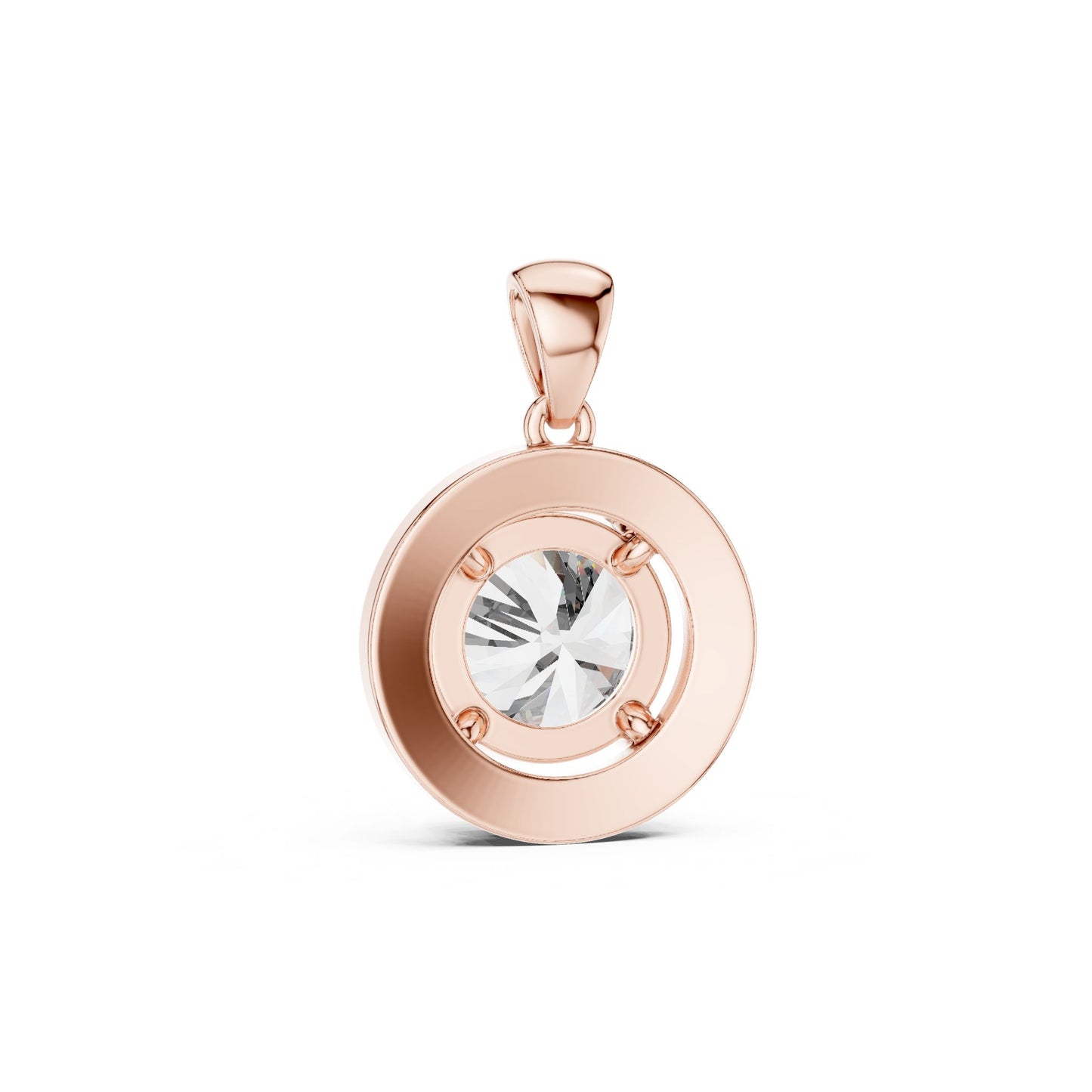Round Lab Grown Diamond Halo Pendant