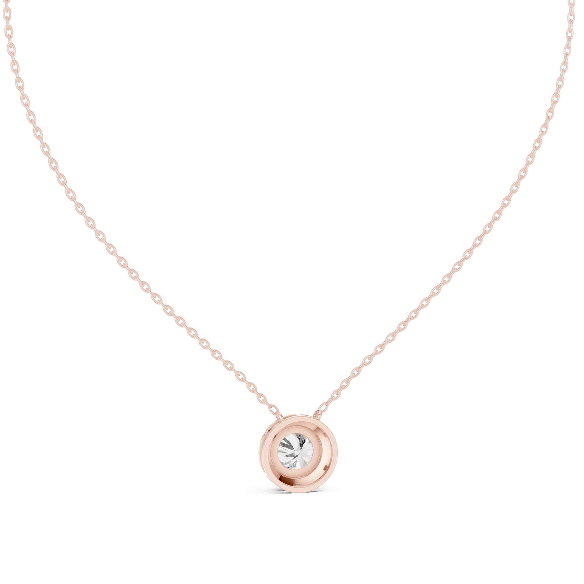 Round Lab Grown Diamond Halo Pendant