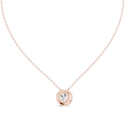 Round Lab Grown Diamond Halo Pendant
