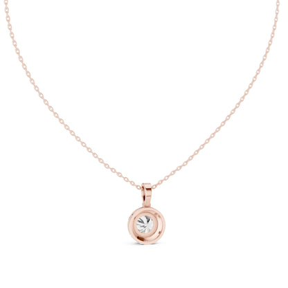 Round Lab Grown Diamond Halo Pendant