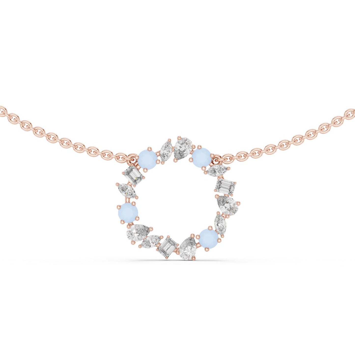 Round Lab Grown Diamond Halo Pendant