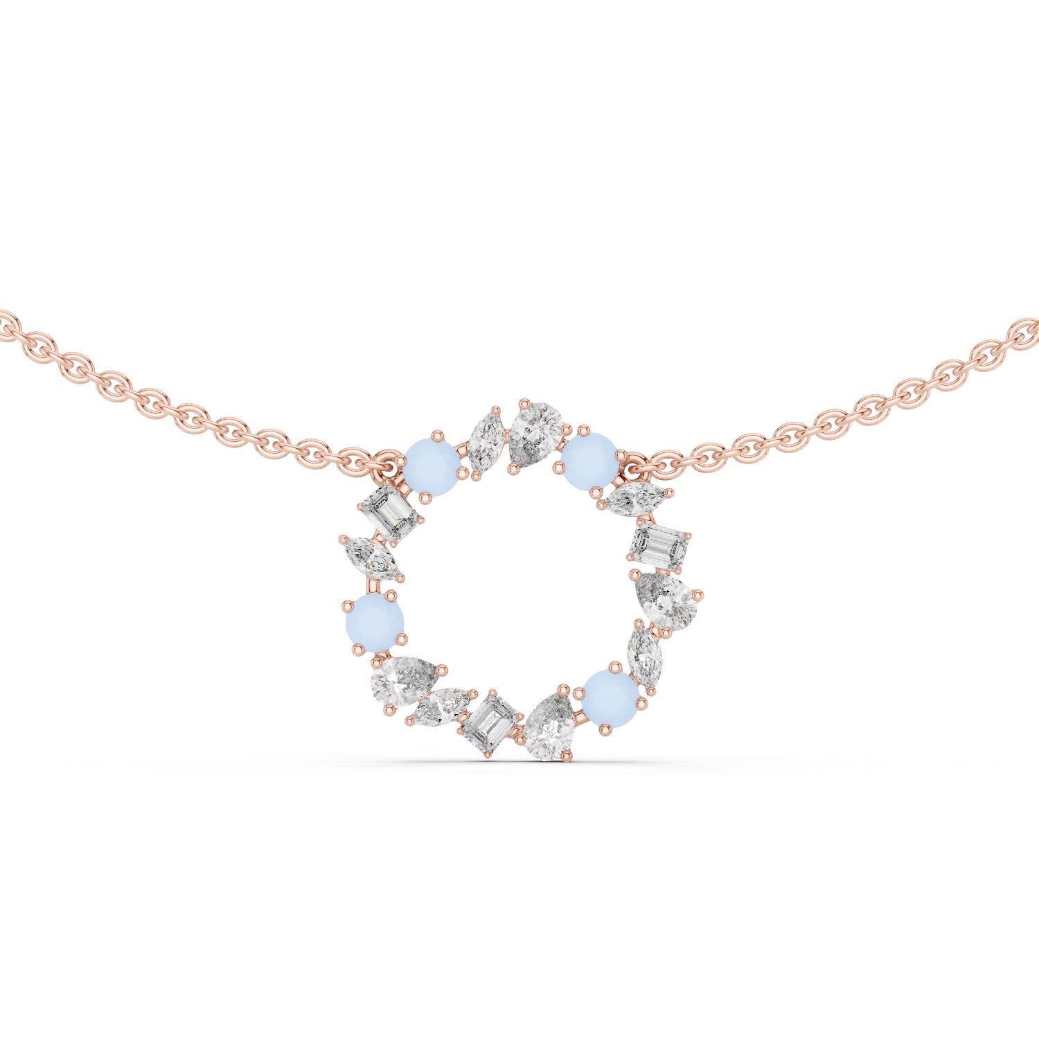 Round Lab Grown Diamond Halo Pendant