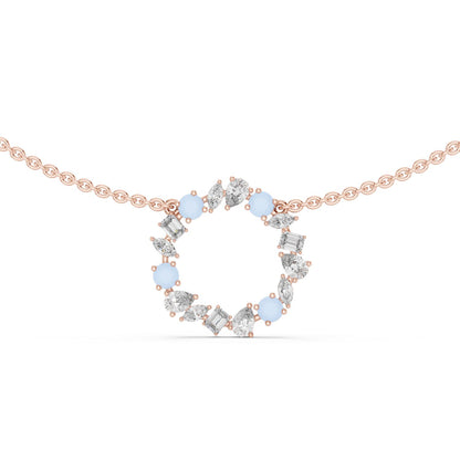 Round Lab Grown Diamond Halo Pendant