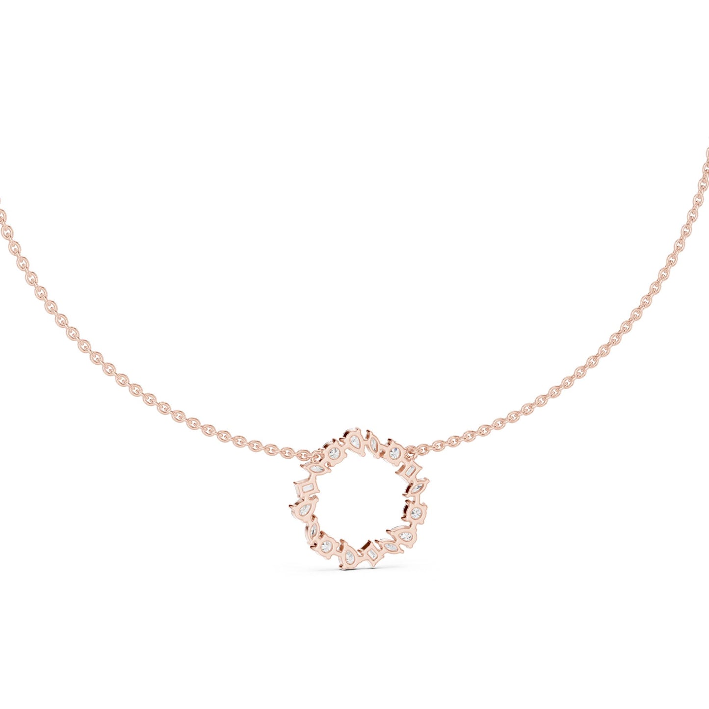Round Lab Grown Diamond Halo Pendant