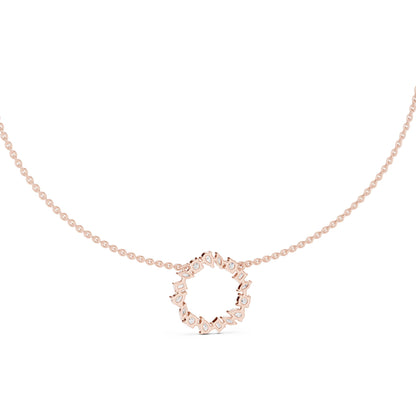 Round Lab Grown Diamond Halo Pendant