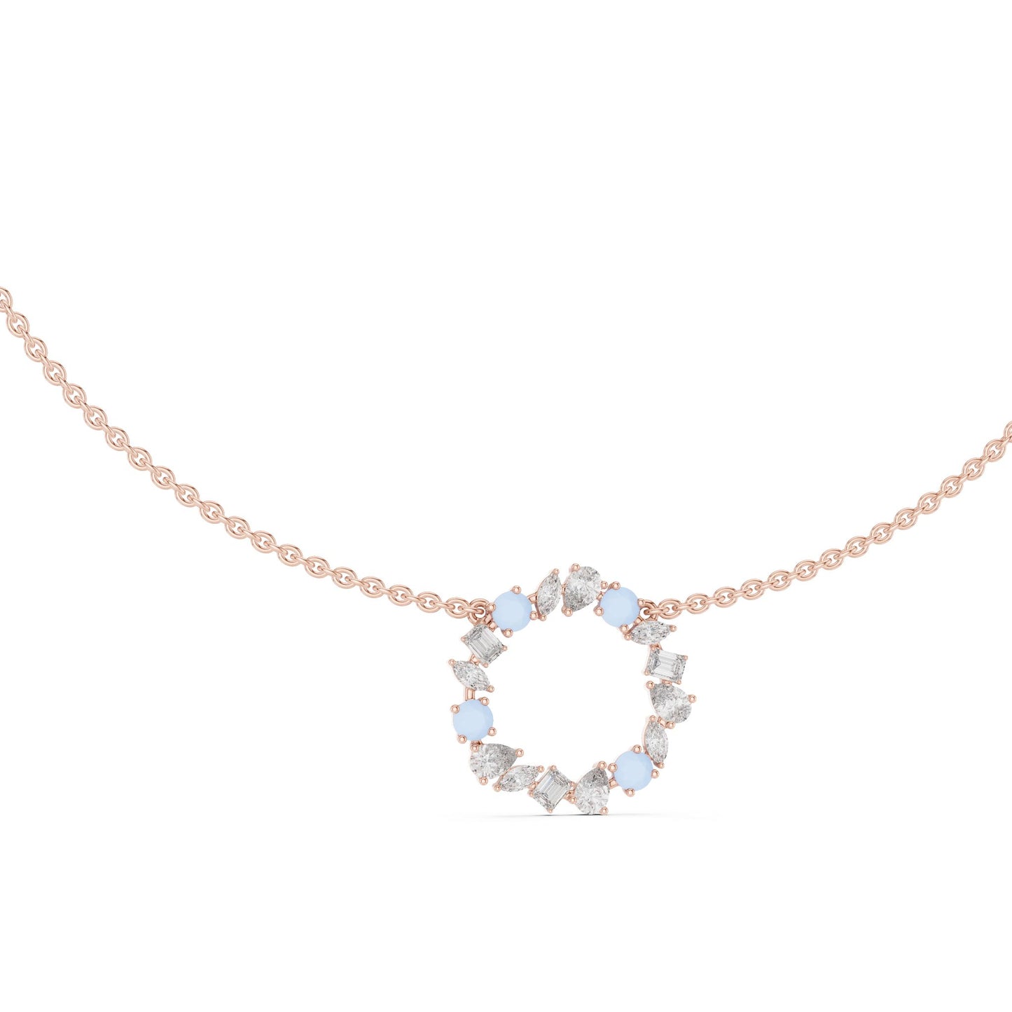 Round Lab Grown Diamond Halo Pendant