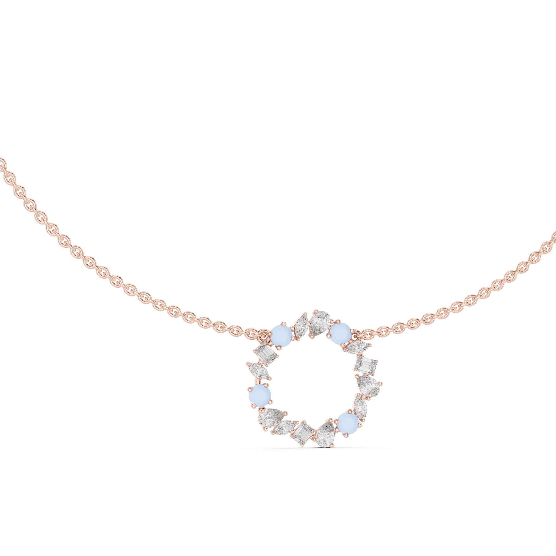 Round Lab Grown Diamond Halo Pendant