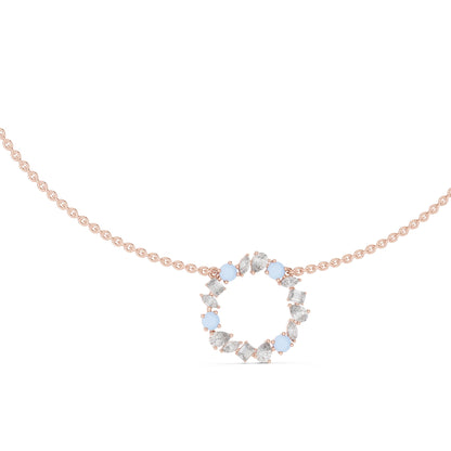 Round Lab Grown Diamond Halo Pendant