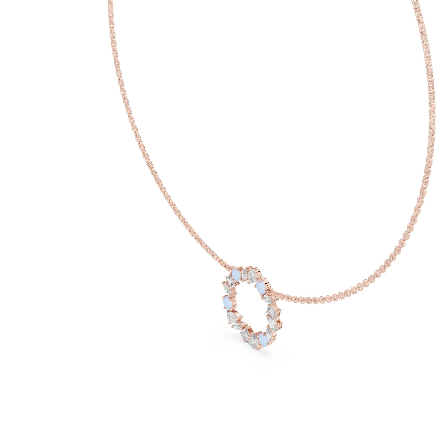 Round Lab Grown Diamond Halo Pendant