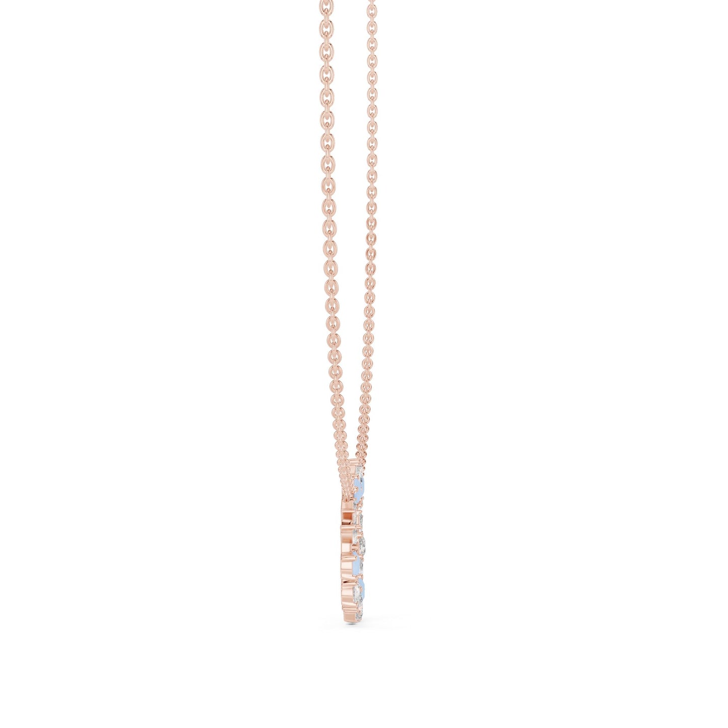 Round Lab Grown Diamond Halo Pendant