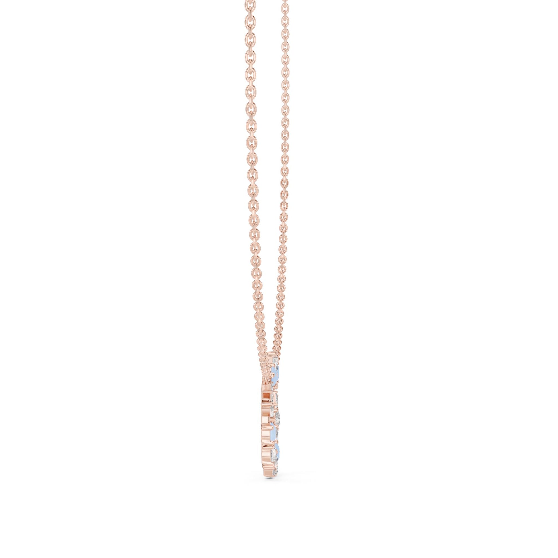 Round Lab Grown Diamond Halo Pendant