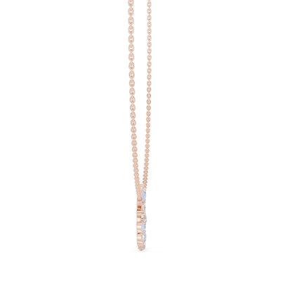Round Lab Grown Diamond Halo Pendant