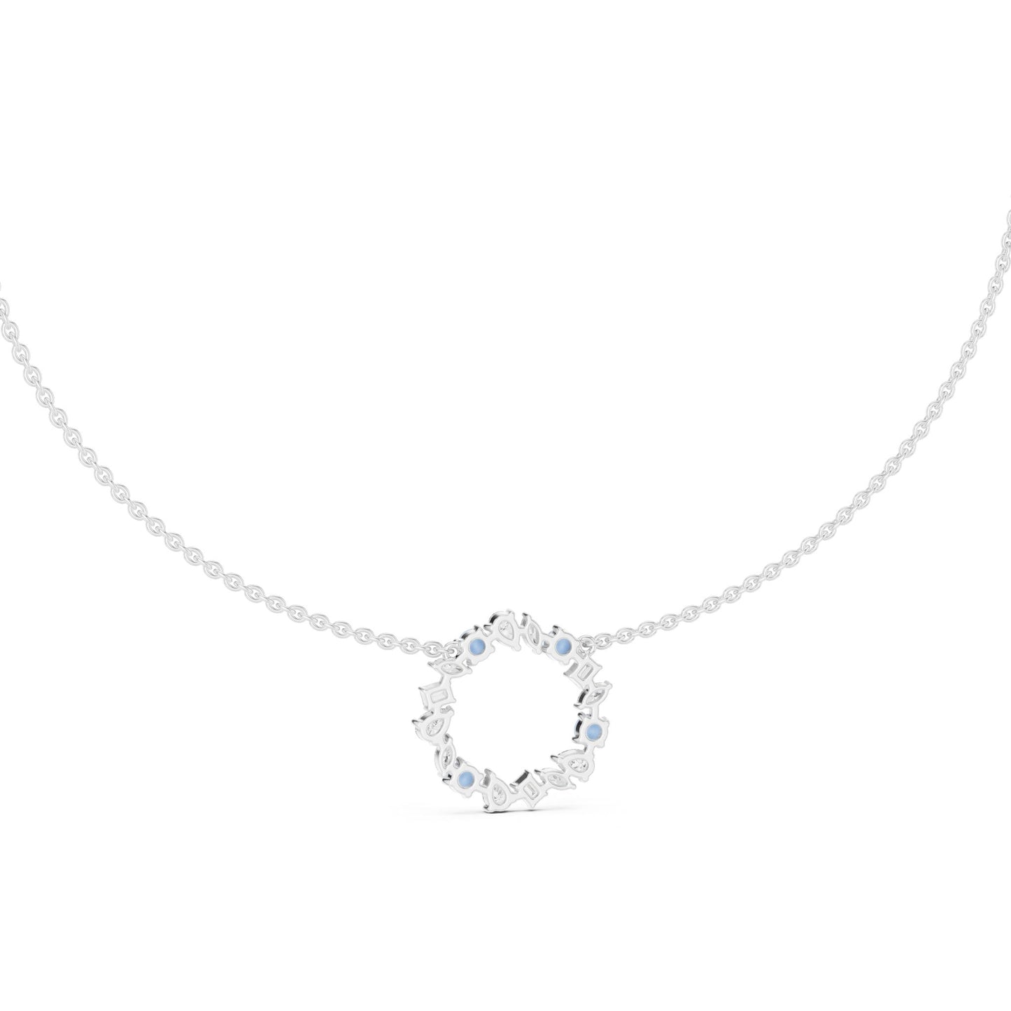 Round Lab Grown Diamond Halo Pendant