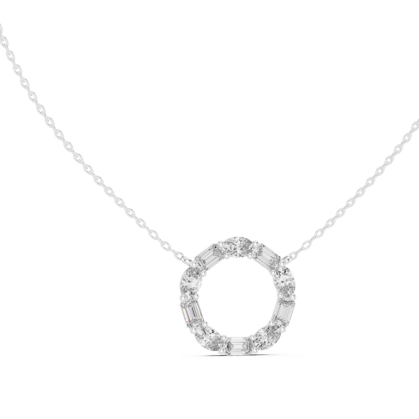 Round Lab Grown Diamond Halo Pendant