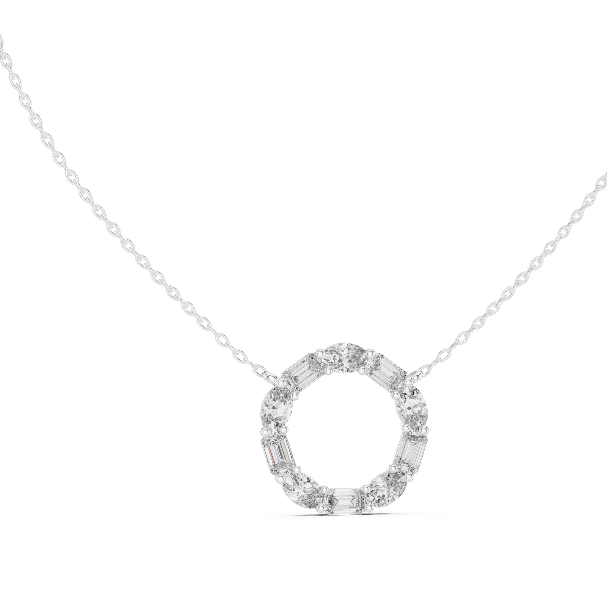 Round Lab Grown Diamond Halo Pendant